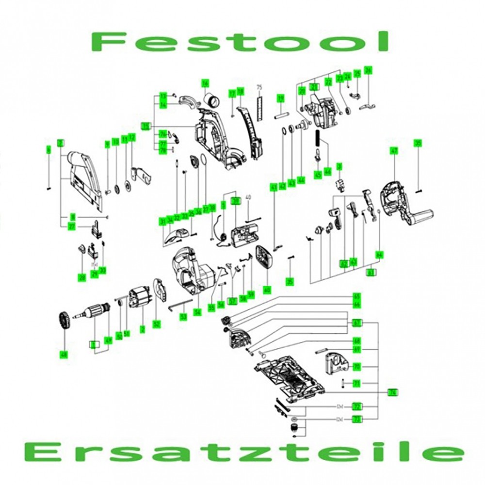 FESTOOL Stator CS 70 ET-BG, Ersatzteil ( #43630